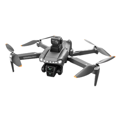 Gray Aerudon AIR+ GPS Drone with propellers on a white background