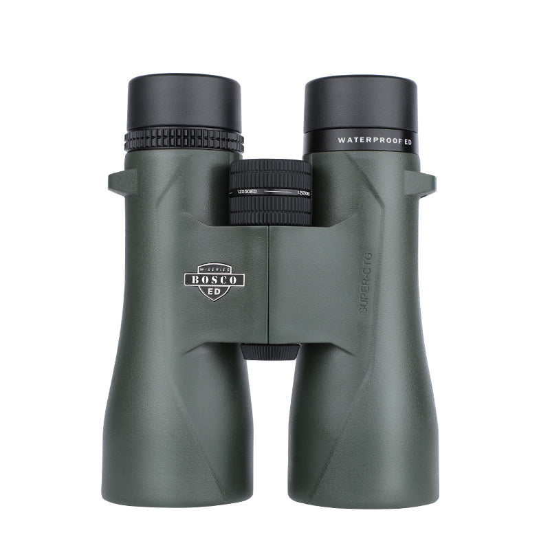 Bosco Apex HD-X1 Binoculars with Bosco ED logo on a white background
