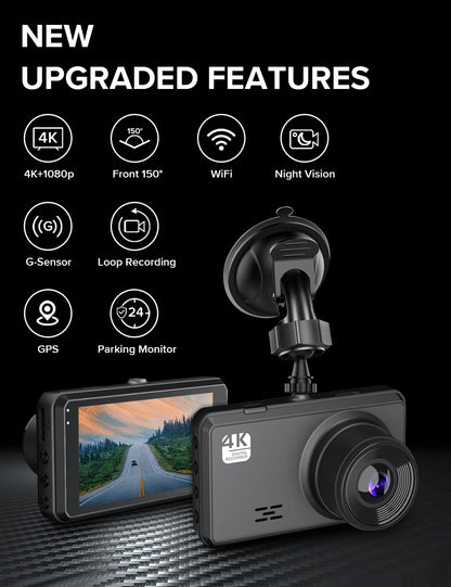 Bytech 4K Full HD Smart Dash Cam - app notifications portrait showing rich picture alerts visible at a glance