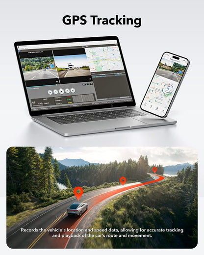 Bytech 4K Full HD Smart Dash Cam - real-time video live footage stream on smartphone app portrait view