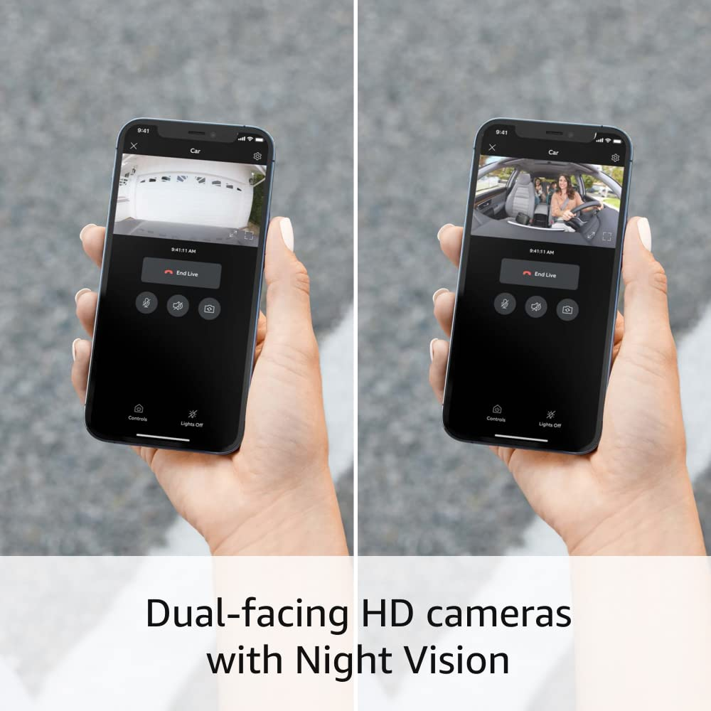 Bytech 4K Full HD Smart Dash Cam - carousel view 6 app interface showing picture alerts and footage management