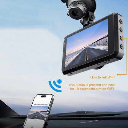 Bytech 4K Full HD Smart Dash Cam - built-in 2.4GHz WiFi wireless footage access download and settings management