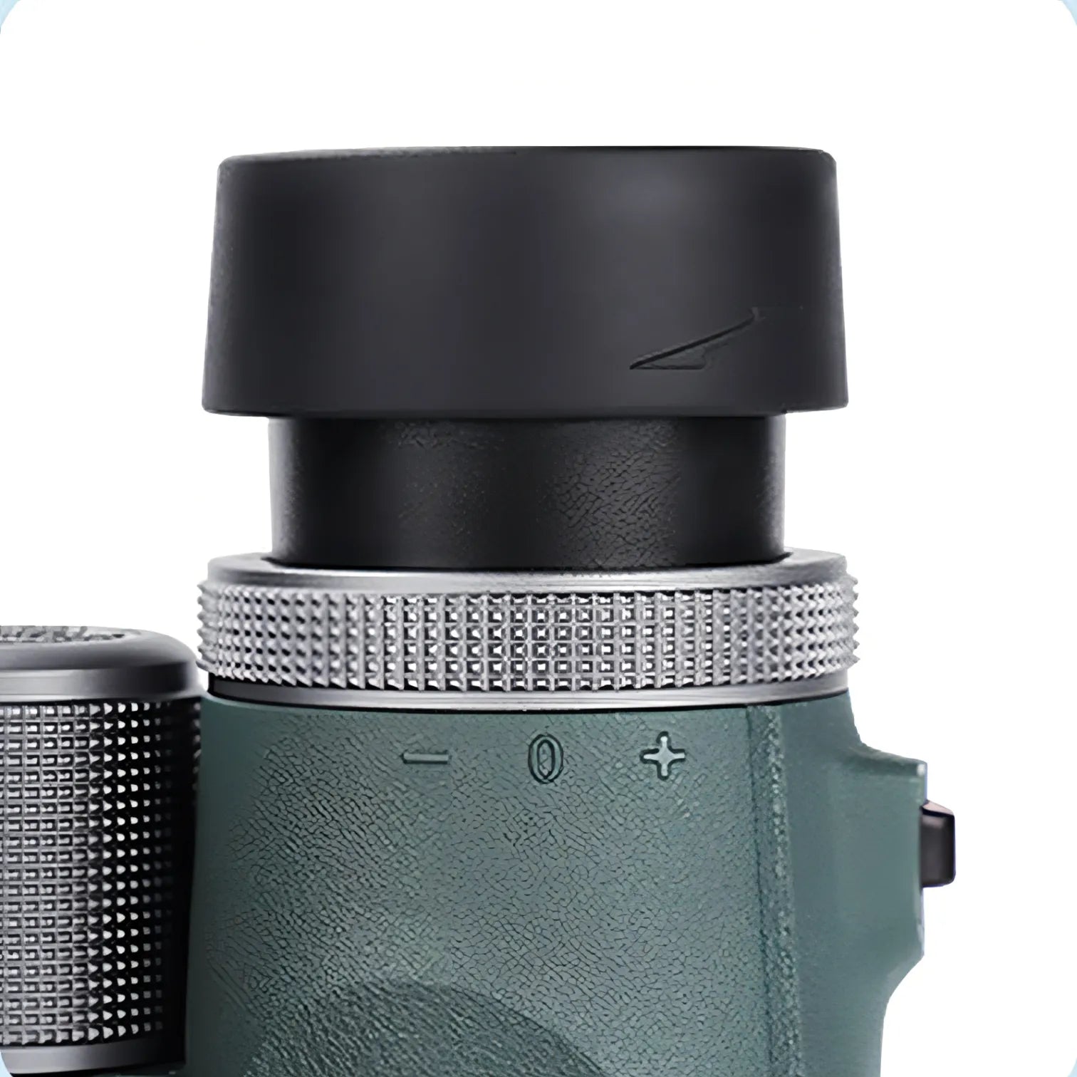 Close-up of a Bytech Binoculars with a focus on the eyecup and control buttons on a white background.