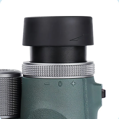 Close-up of a Bytech Binoculars with a focus on the eyecup and control buttons on a white background.