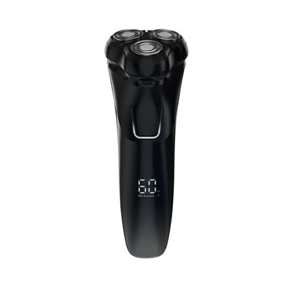 Black Bytech Electric Shaver with digital display on a white background