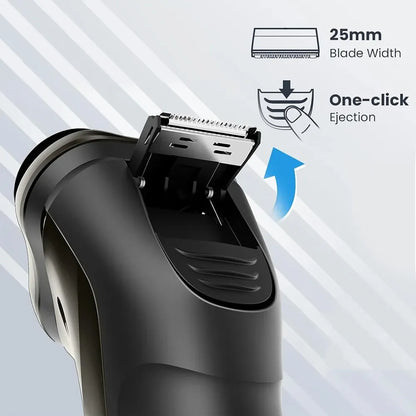 Bytech Electric Shaver with blade ejection feature on a light gray background