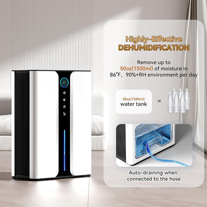 Bytech H10 Dehumidifier automatic drainage - water pipe connection for hands-free continuous drainage