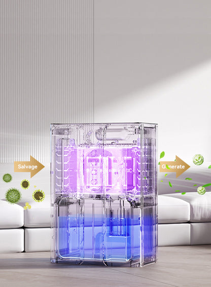 Bytech H10 Dehumidifier feature portrait 5 - compact white design with control panel detail
