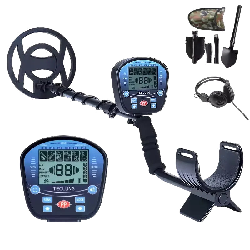 Bytech Metal Detector with accessories on a white background