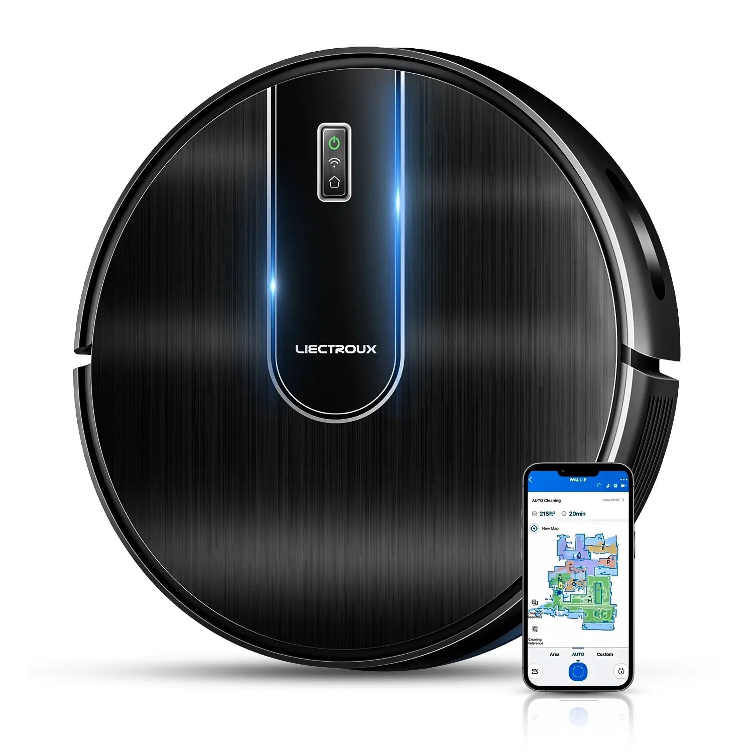 Bytech Robot Vacuum Cleaner cleaner with smartphone app on a white background