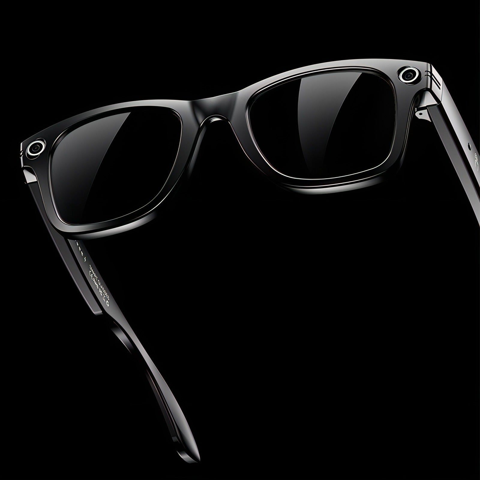 Black Bytech Smart Glasses with reflective lenses on a black background