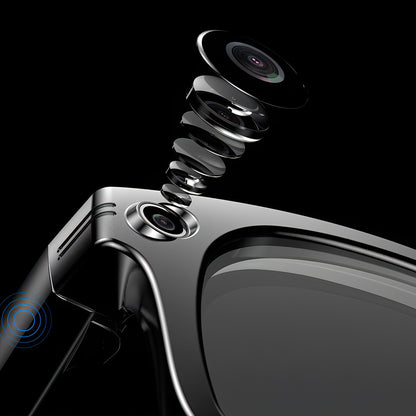Close-up of a Bytech Smart Glasses suspension system with a black background