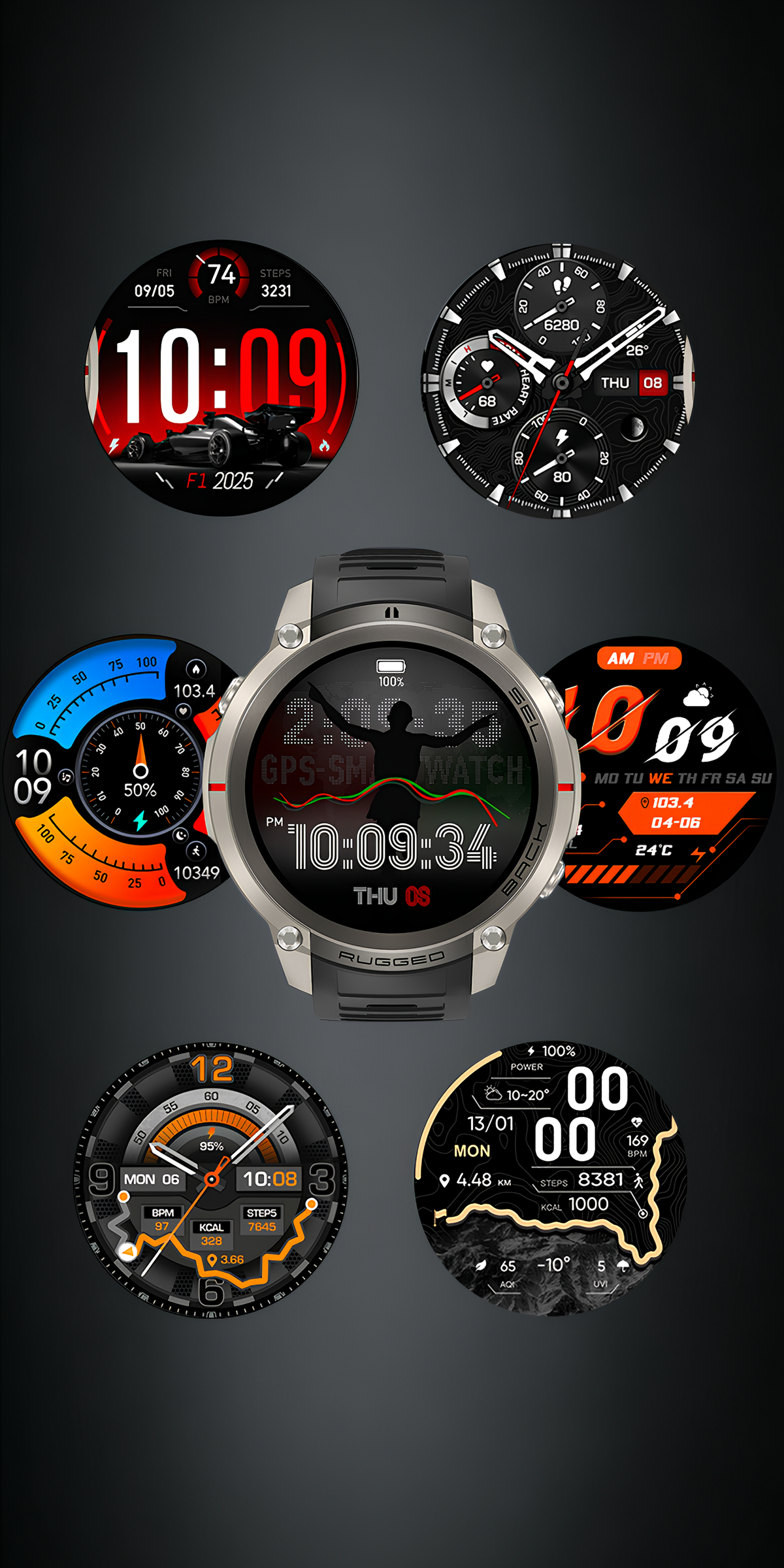 Bytech Smartwatch D59 multiple watch face designs
