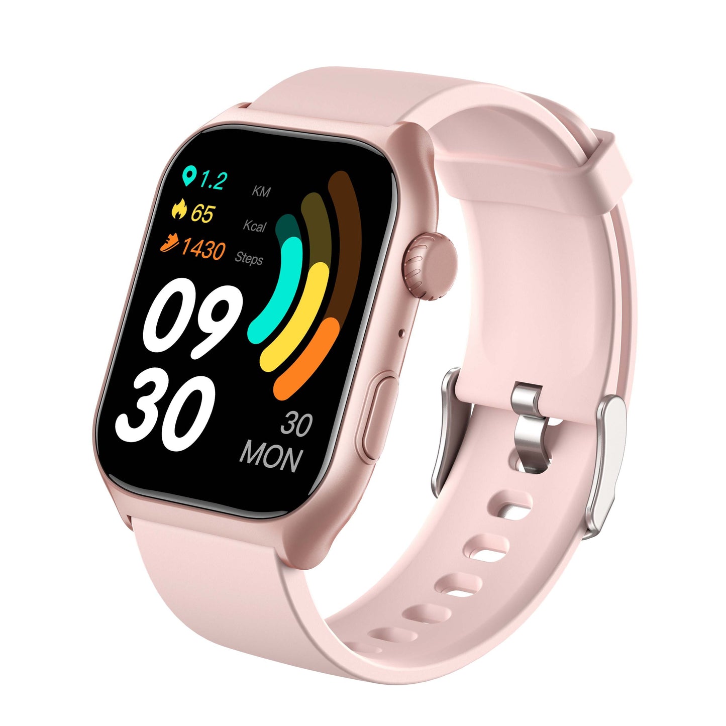 Bytech Smartwatch with a pink band on a white background