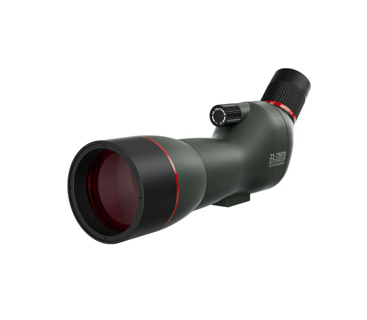 Black and gray Bytech Spotting Scope on a white background