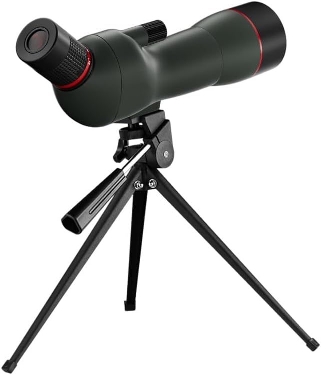 Black Bytech Spotting Scope with tripod on a white background