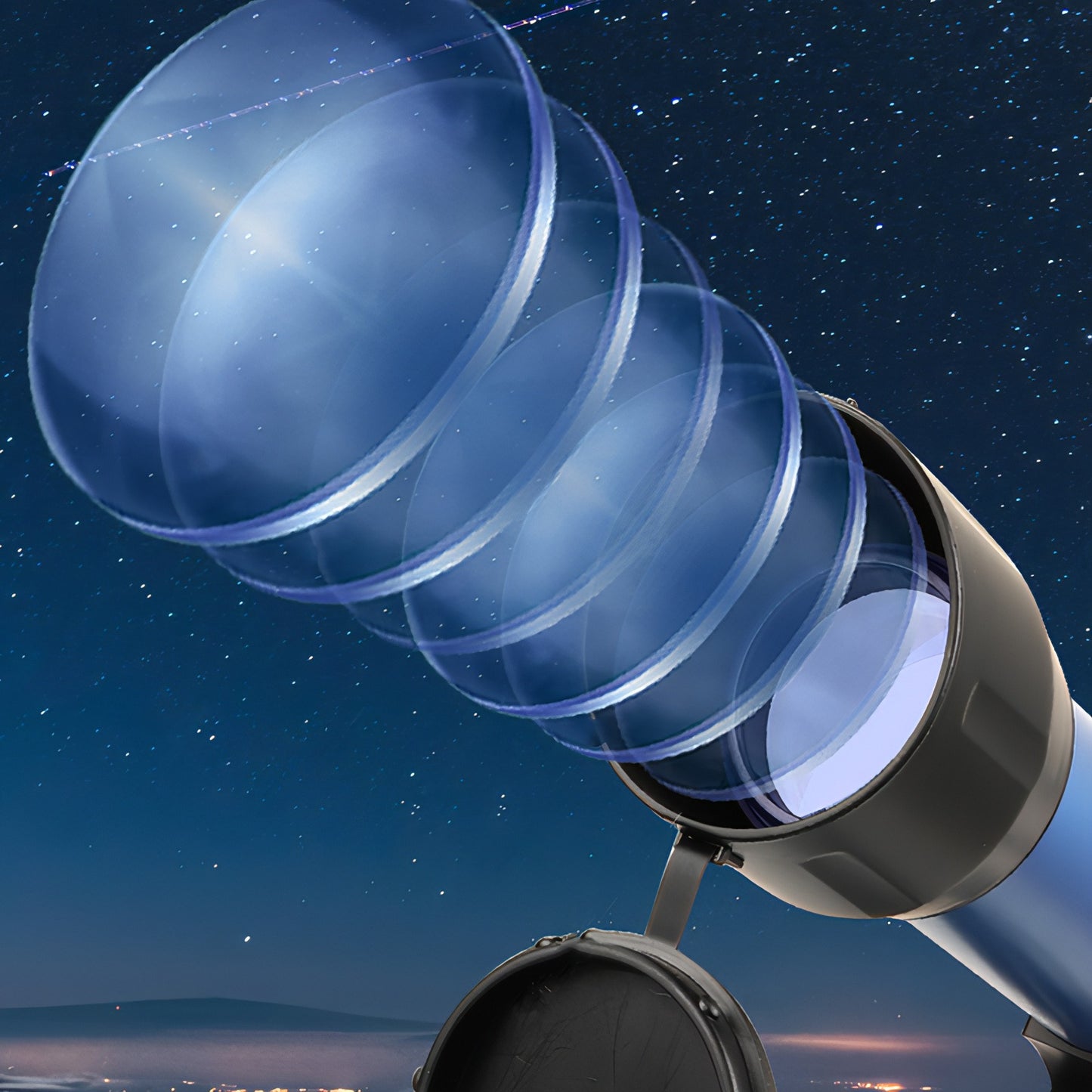 Bytech Telescope fully coated optical lens - minimises light loss and glare for superior brightness and clarity