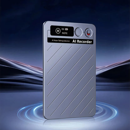 Bytech Voice Recorder with a blue and black gradient background