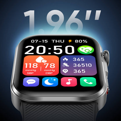 Clorant Smart Blood Pressure Smartwatch with a colorful display on a dark background