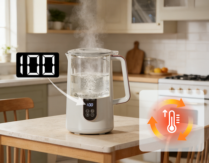 Krona 8-in-1 Soy Nut Milk Maker 100C boiling detail - optimal temperature for hot drinks and porridge