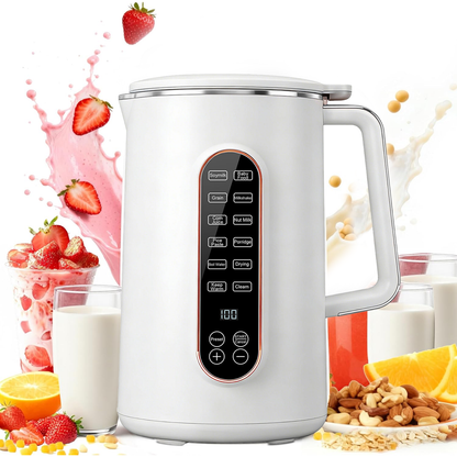 Krona 8-in-1 Automatic Soy Nut Milk Maker - main product view LED touchscreen and 1.5L jug