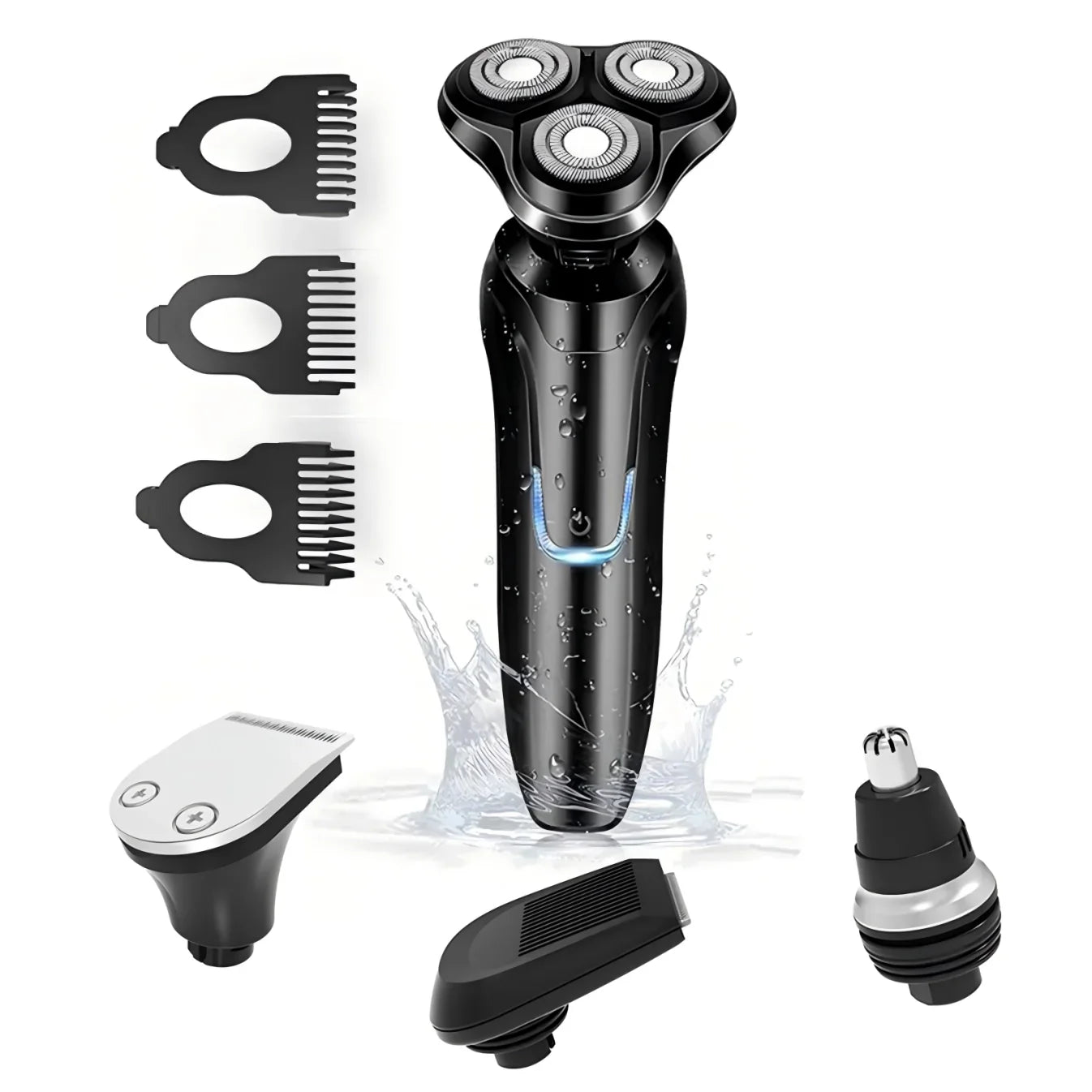 Krona Electric Shaver with multiple attachments on a white background