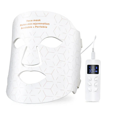 White Mivrass GlowPro LED Mask with digital controller on a white background