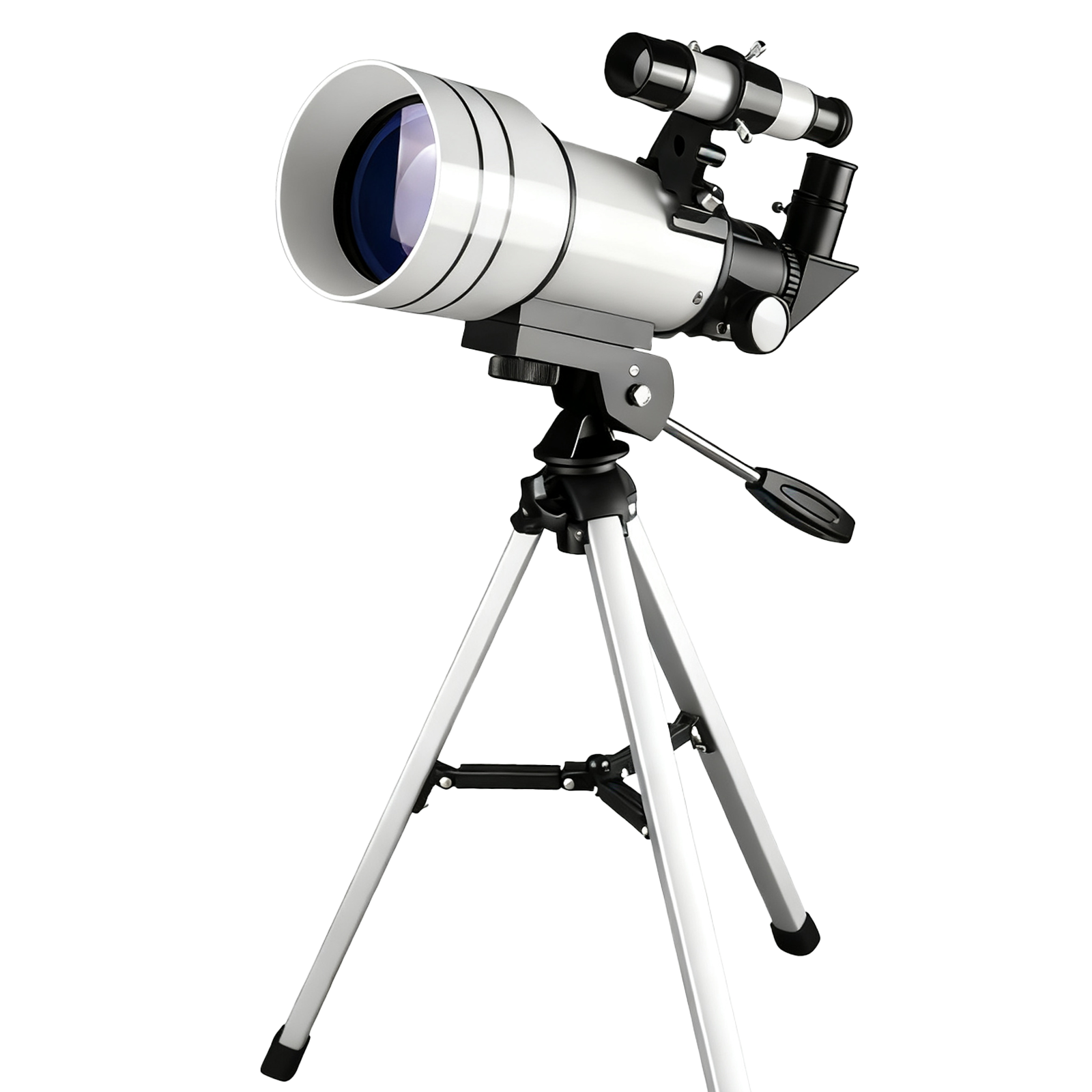 Noxus Astronomical Telescope - 70mm aperture 300mm FMC refractor with finderscope zenith prism and tripod