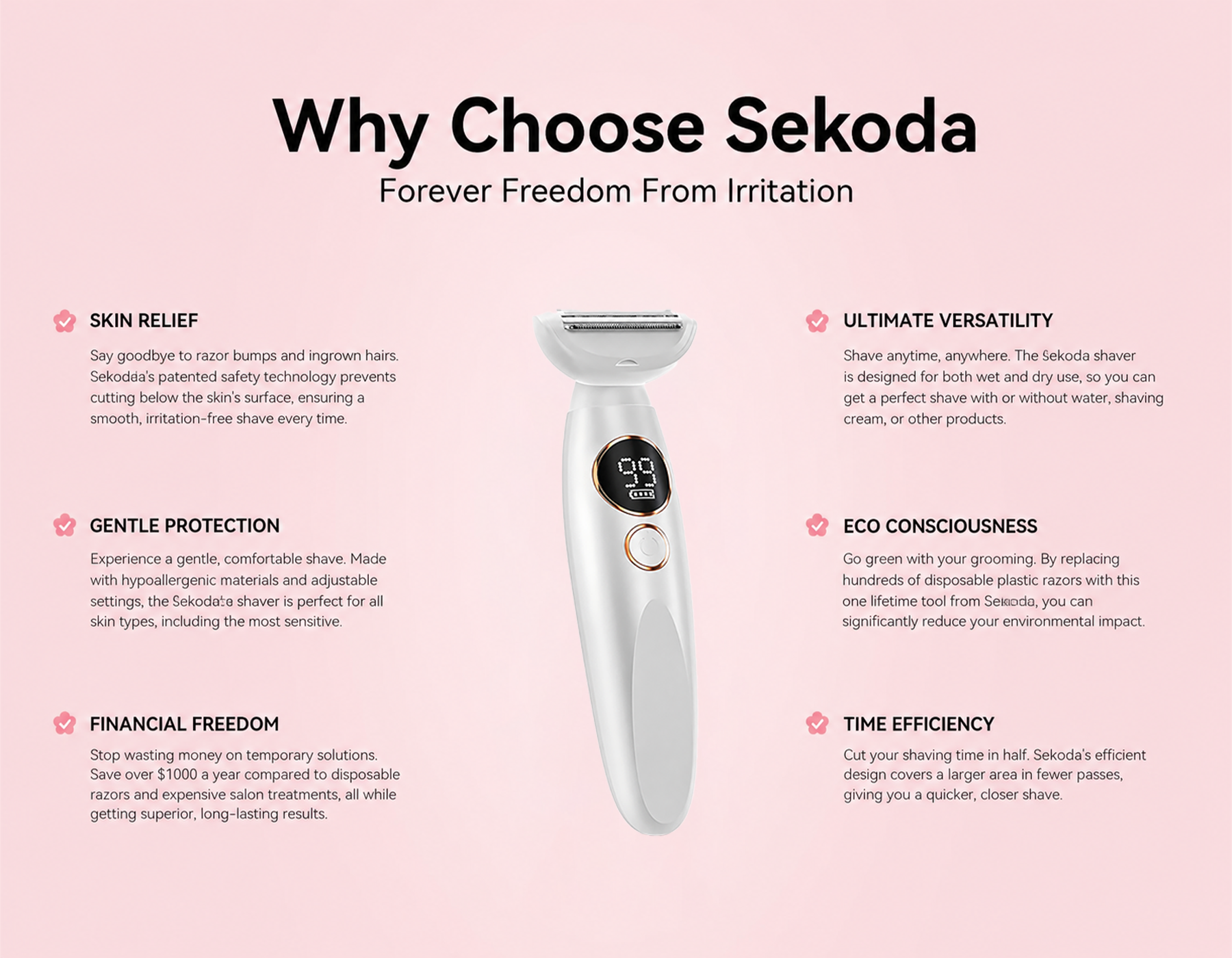 Sekoda Bikini Trimmer grooming butler detail