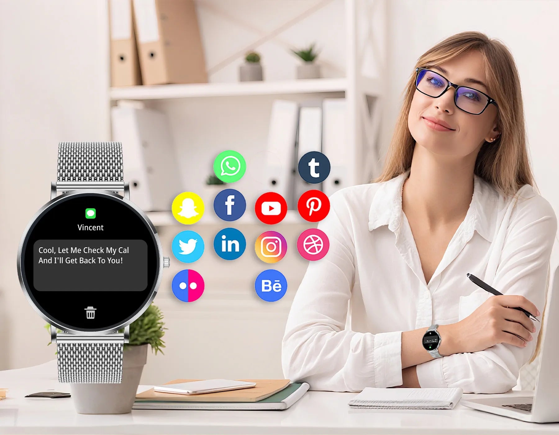 Sekoda Womens Smartwatch 50+ features detail