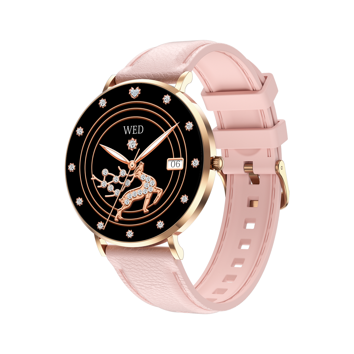 Sekoda Smart Watch for Women - Rose Gold + Pink Silicone