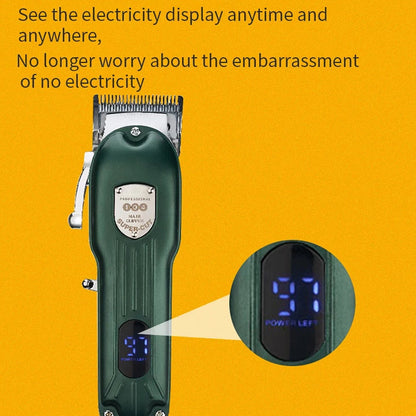 Snipawsi Pet Hair Clippers with digital display on a yellow background