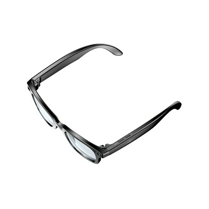 Black eyeglasses on a white background
