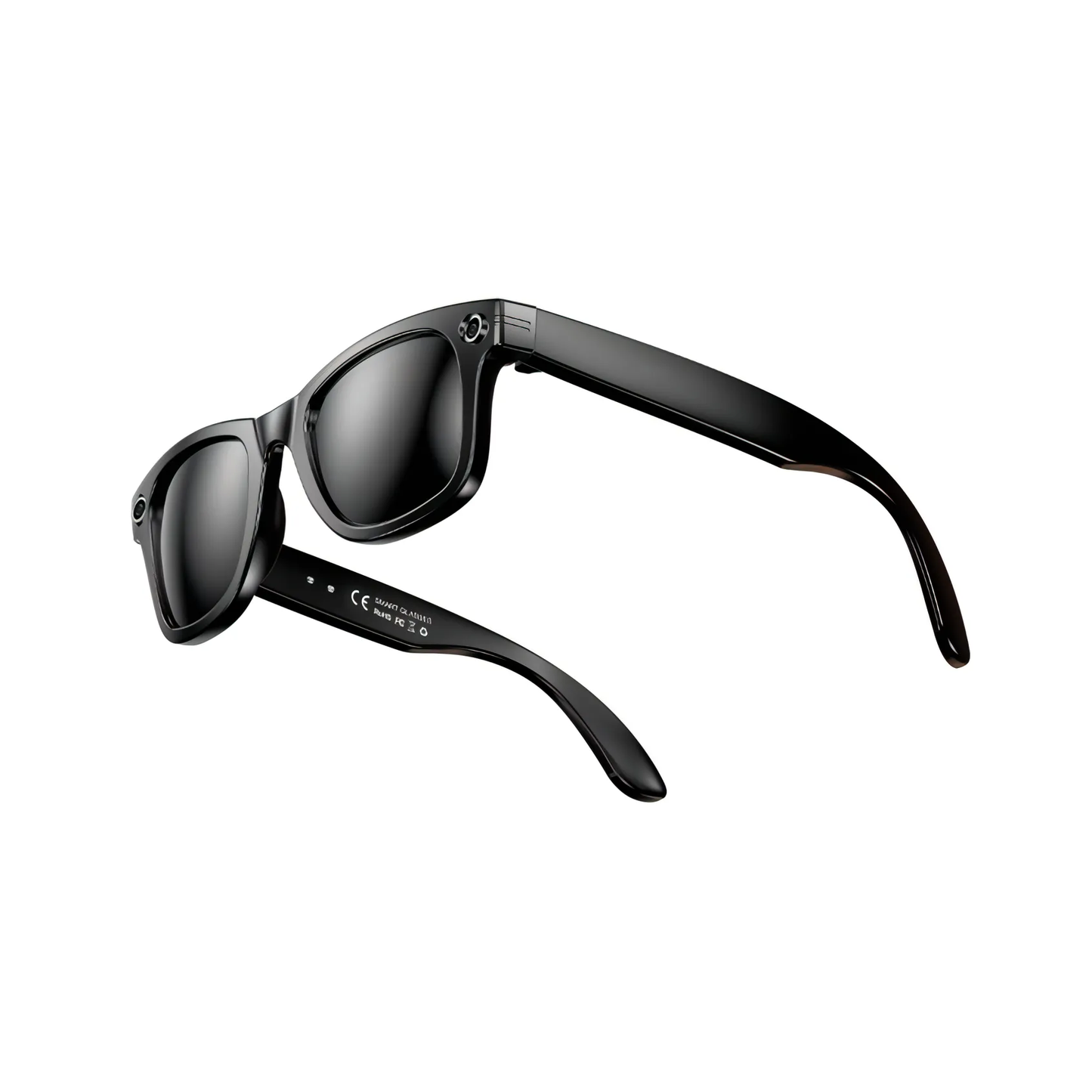 Black Sonovax sunglasses with reflective lenses on a white background