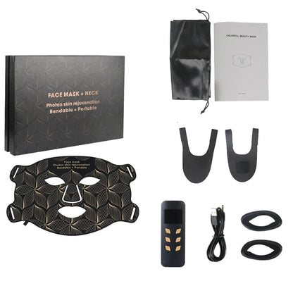 SpectraSkin LED Mask rejuvenation kit with packaging and accessories on a white background