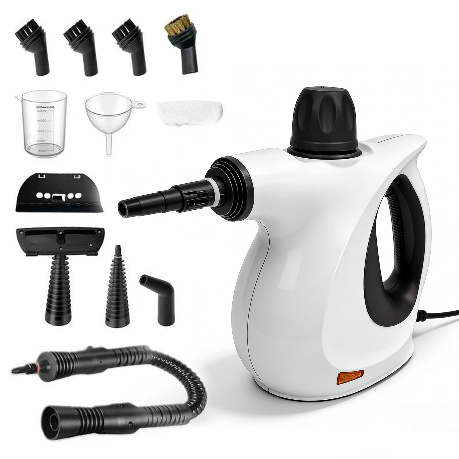 White Stonnic Steam Cleaner with various attachments on a white background