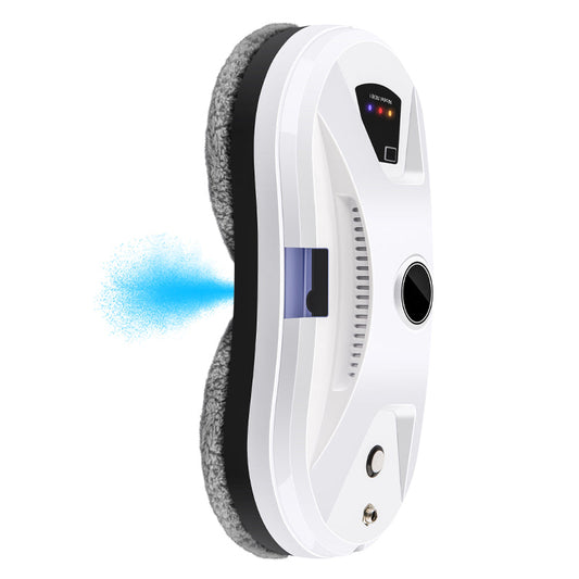 White Valisus Window Cleaning Robot with gray circular component on a white background