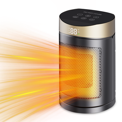Portable Virelta Space Heater with digital display on a white background