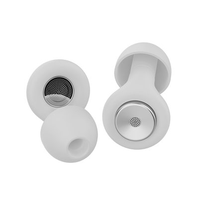 White Sintra Noise Cancelling Earplugs on a white background
