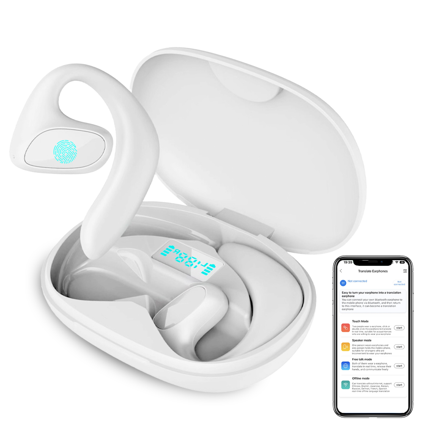 Venloria AI Translation Earbuds - White